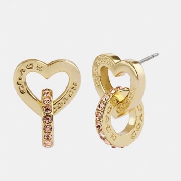 COACH Jewelry - Coach Outlet Interlocking Open Circle Heart Earrings